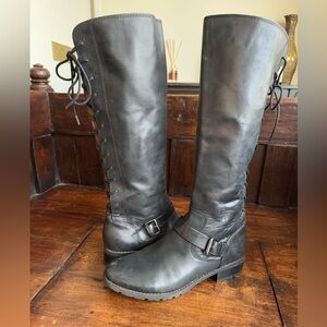 Backlace COMFY knee high boots